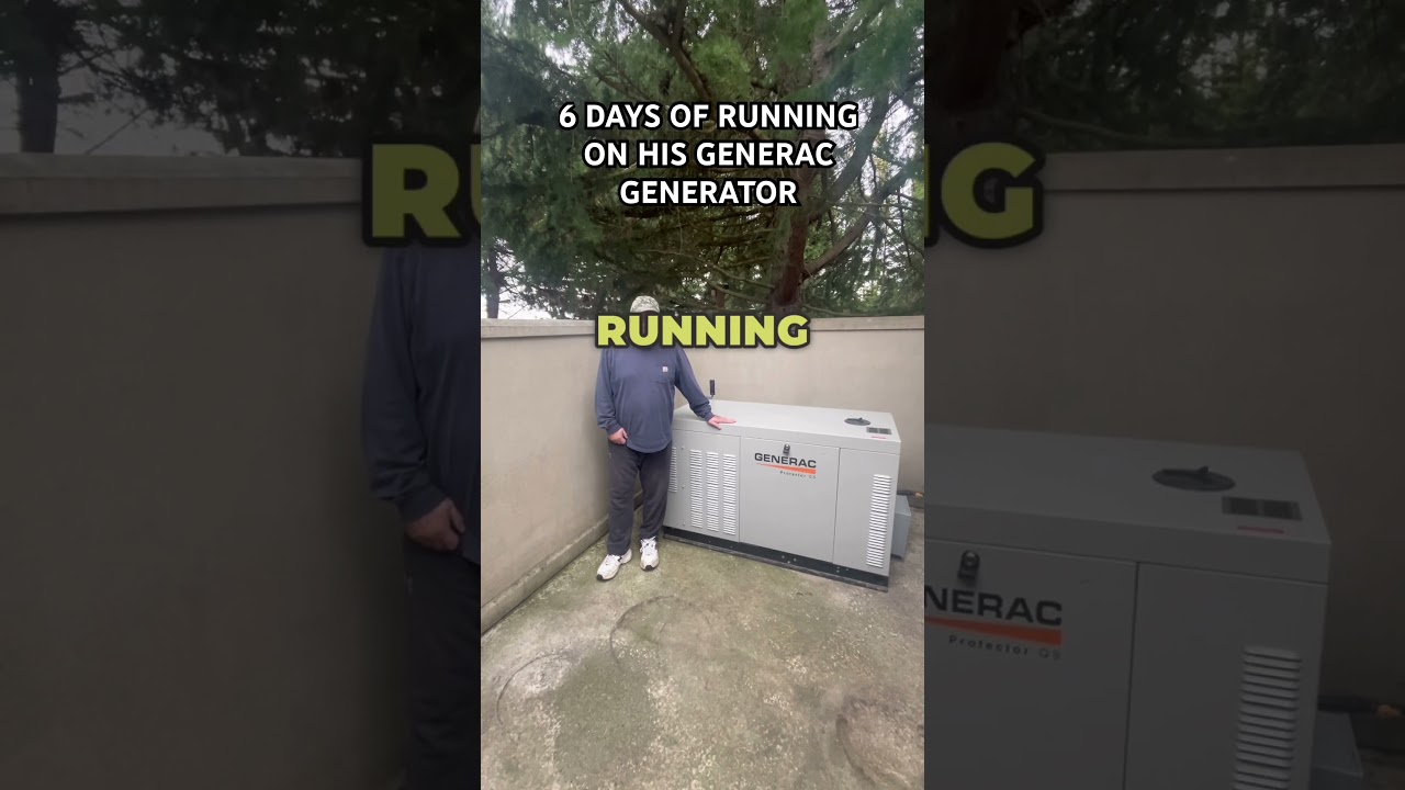 Что произойдет при работе генератора Generac в течение 6 дней подряд?