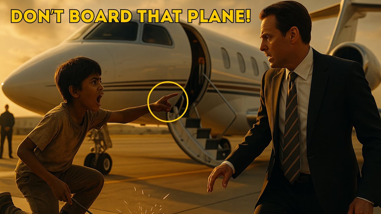 Poor Boy Warned the Millionaire “Don’t Get on That Plane!” and Saved His Life