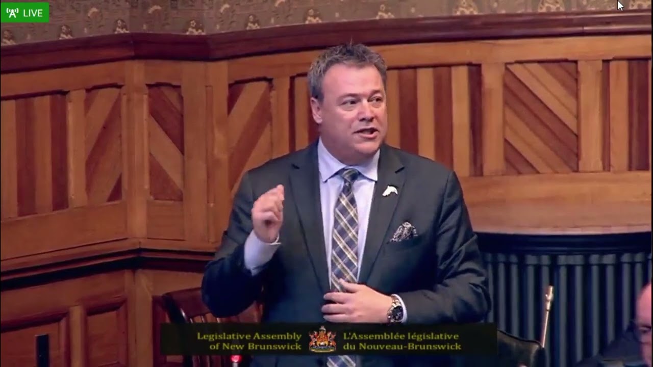 DNRE Minister Mike Holland answers questions regarding Point Lepreau