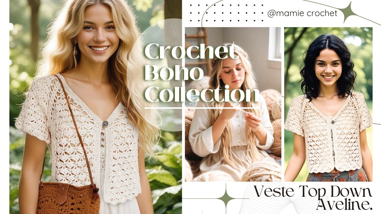 😍 VESTE CROCHET + DIAGRAMME 