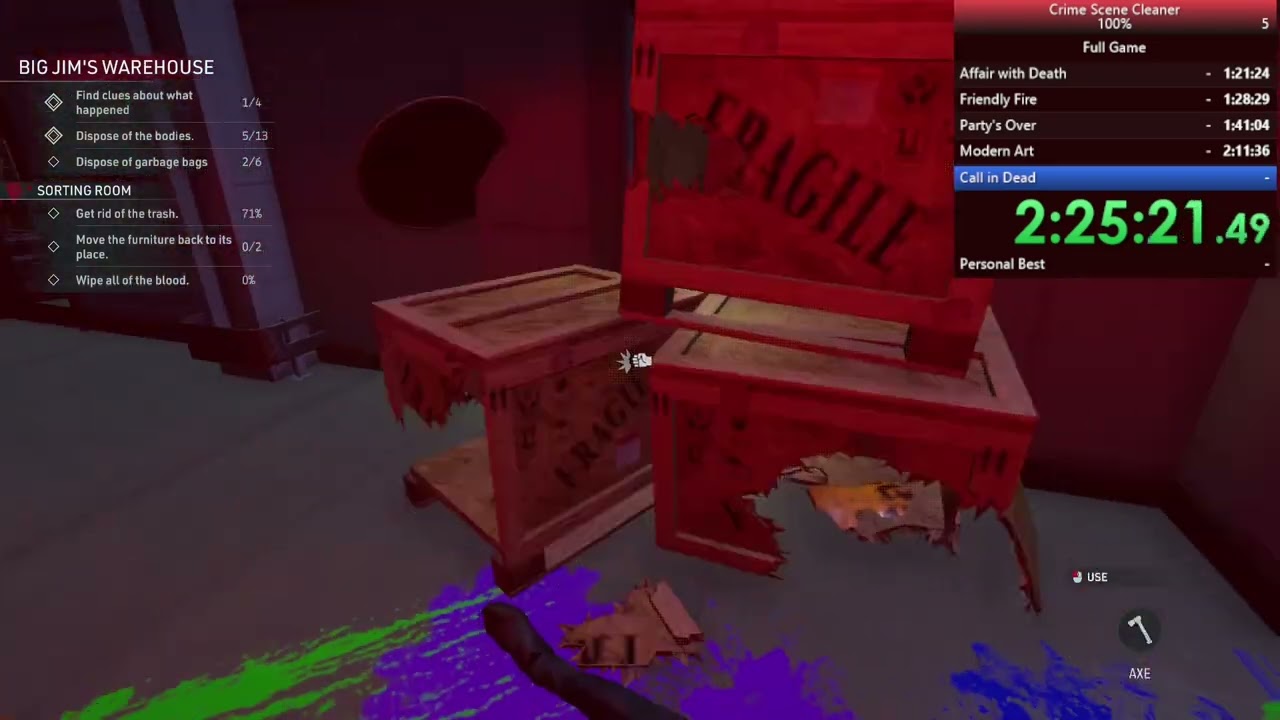 Crime Scene Cleaner - Call In Dead - 100% 24:09 IGT (Former WR)