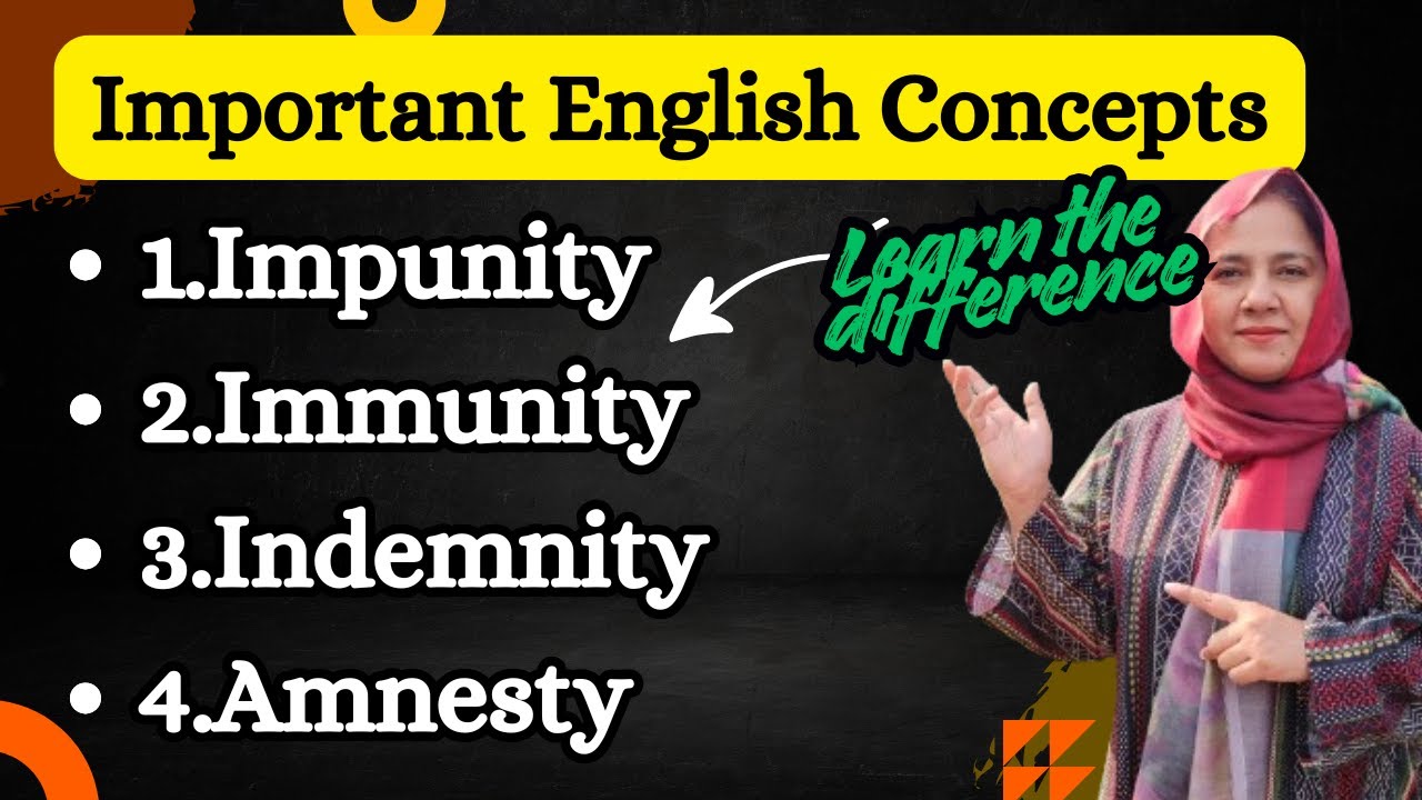 Impunity vs Immunity vs Indemnity vs Amnesty | Confusing Legal Words Explained in Simple English