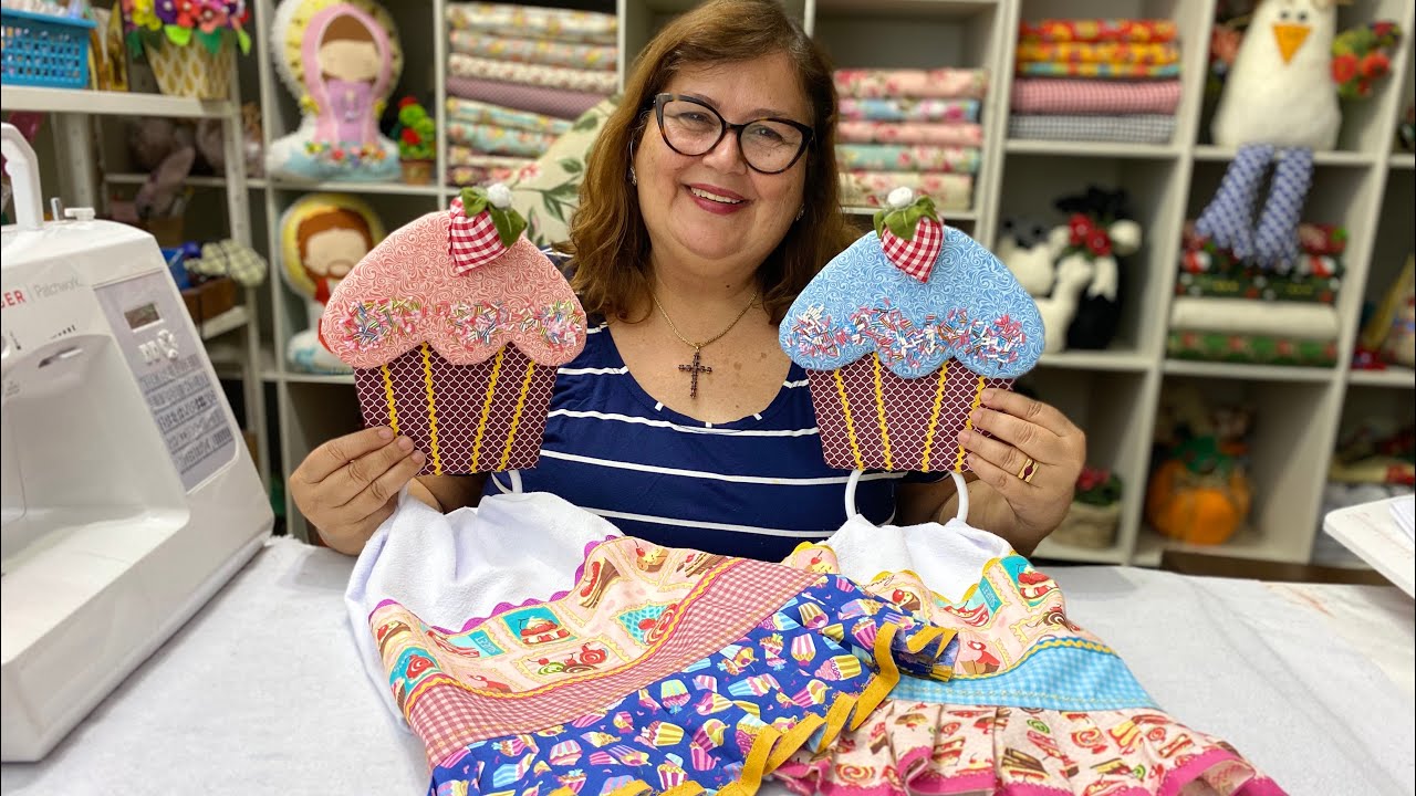 Porta pano de prato com Bolinhos !!!
