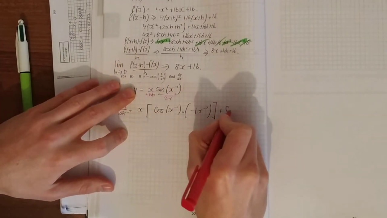 LC HL Maths 2016 Paper 1 Q6