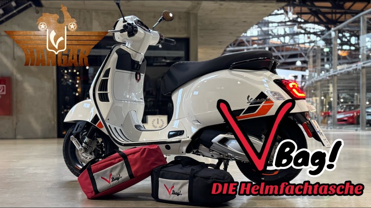 Vorstellung VBag! Classic, die perfekte Tasche für das Helmfach deiner Vespa GTS / GT und GTV