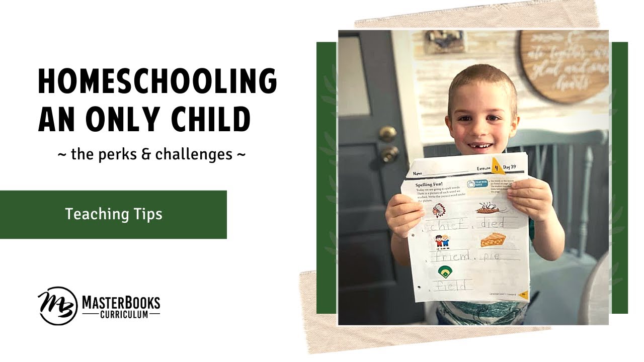 Homeschooling an Only Child // Master Books Homeschool Teaching Tips