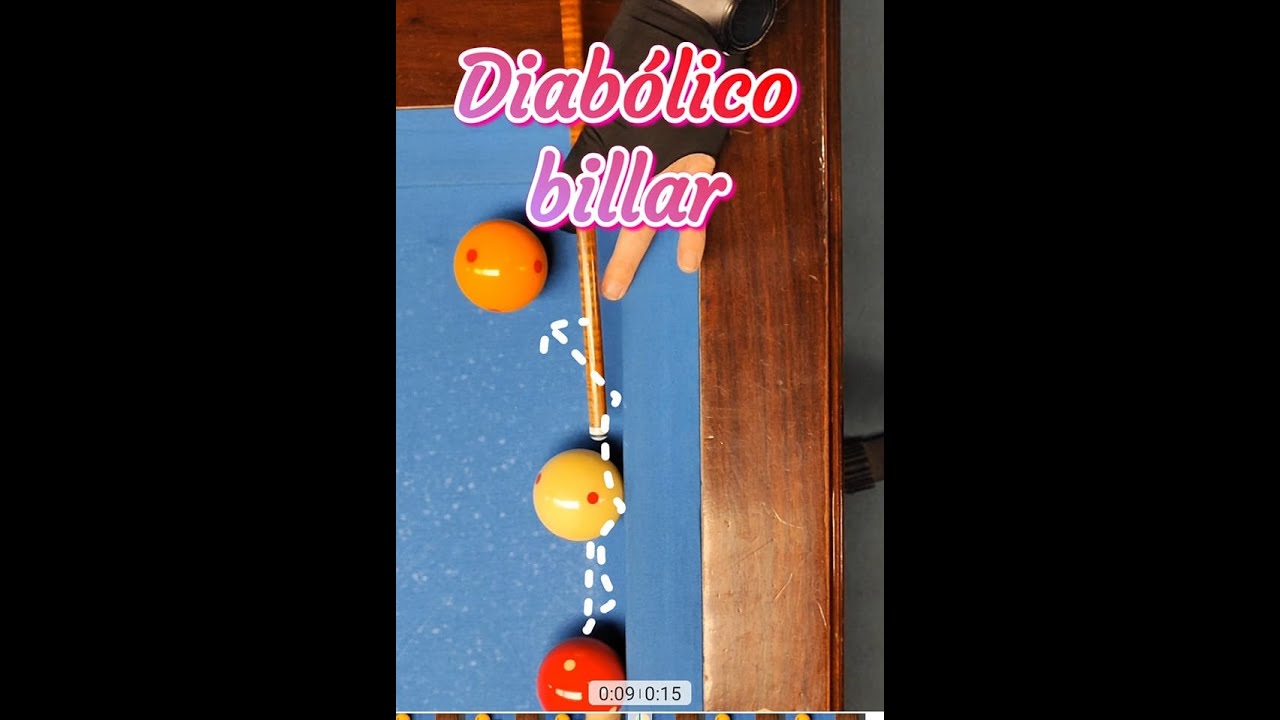 Diab&oacute;lico billar Amazing billiards. Three cushion billiards.