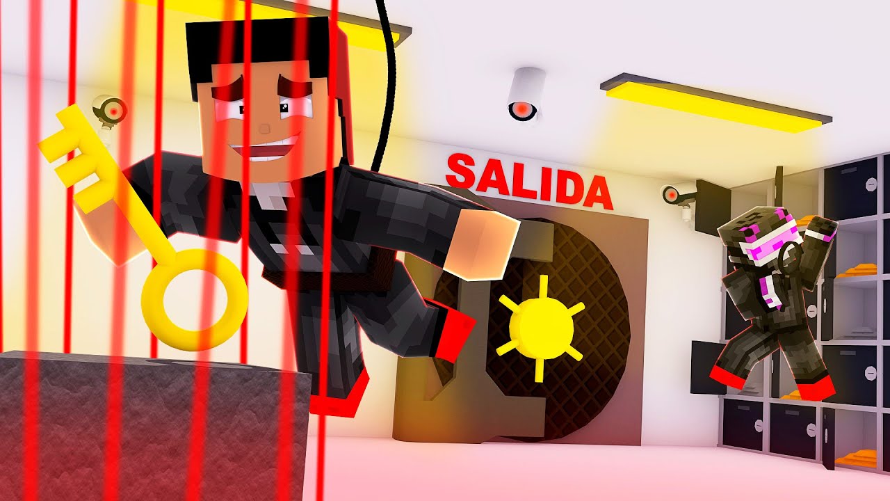 ESCAPAMOS DE UN BANCO 100% SEGURO 😱 ESCAPE ROOM EN MINECRAFT
