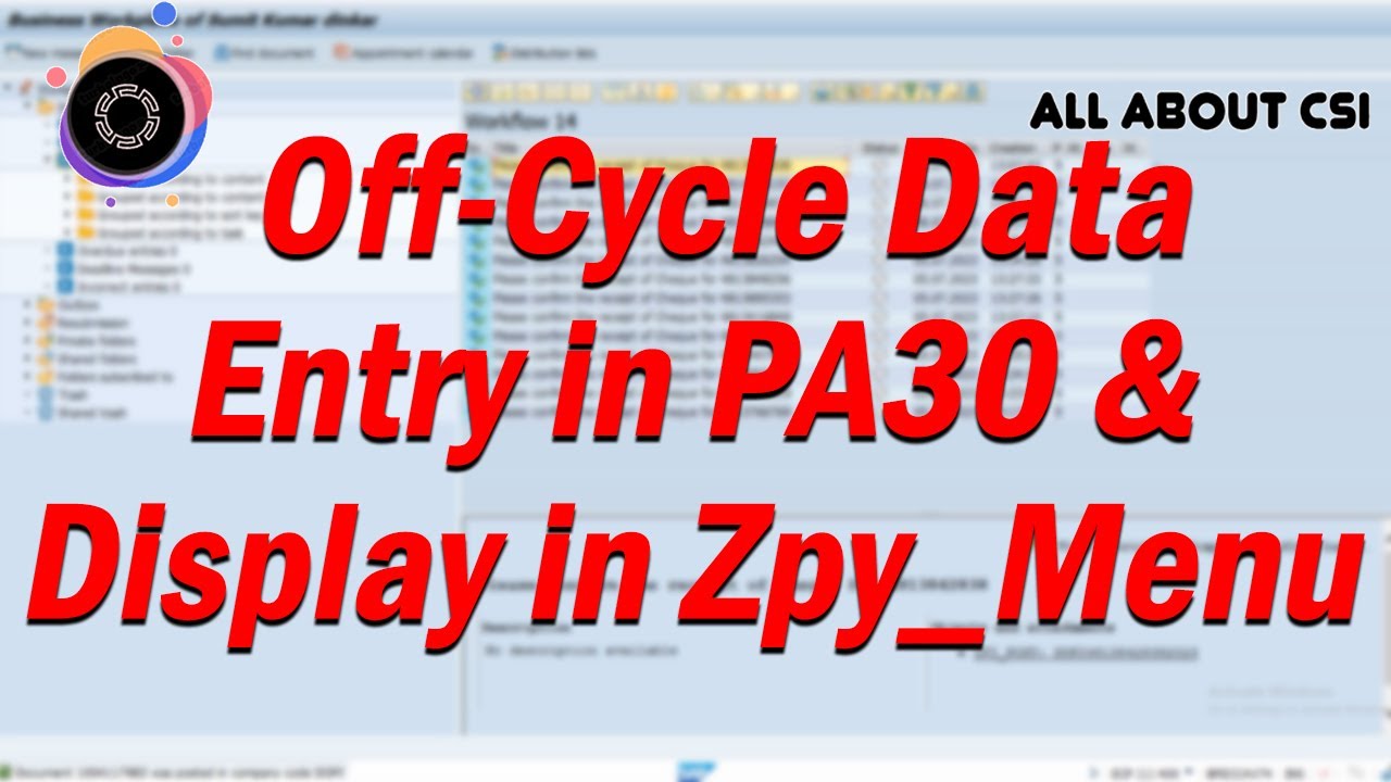 Off Cycle Data Entry & Display | All About CSI