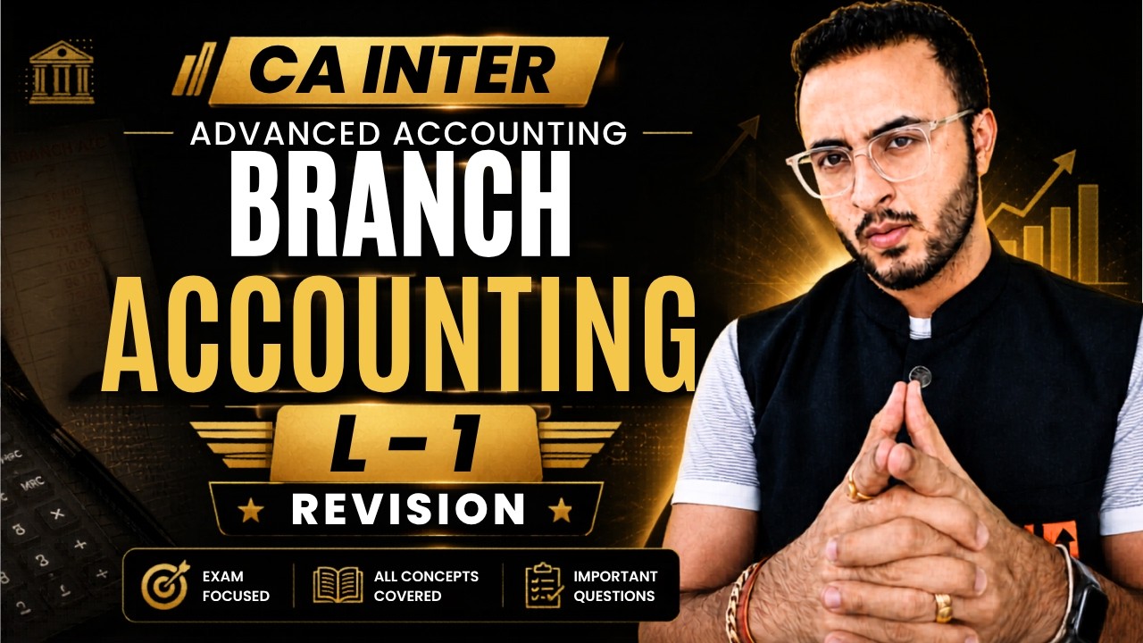 Branch Accounting | Part 1 | CA Inter Advanced Accounting | CA Inter | CA Tejas Suchak #cainter