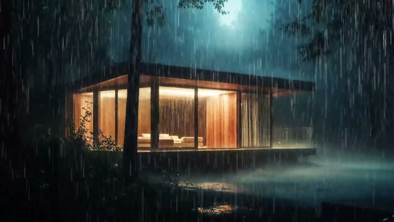 Quiet Storm at Night 🌧️ Rain Sounds with Soft Piano for Deep Sleep & Relaxation