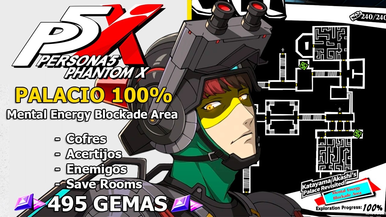 Persona 5 The Phantom X | Palacio 100% | Akashi | 💎495 GEMAS💎Mental Energy Blockade Area