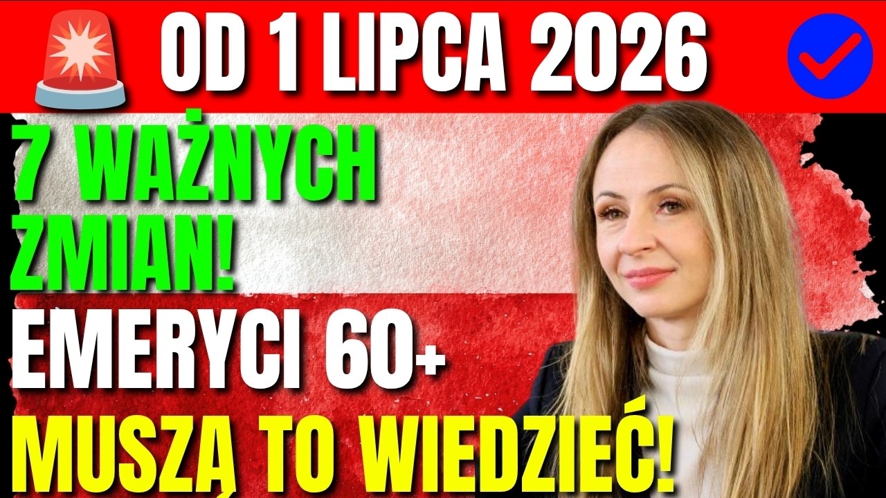 🚨1 LIPCA 2026:7 WAŻNYCH ZMIAN dla Emeryt&oacute;w i Senior&oacute;w 60+ | ZUS, Wypłaty, Dodatki i Bon Ciepłowniczy