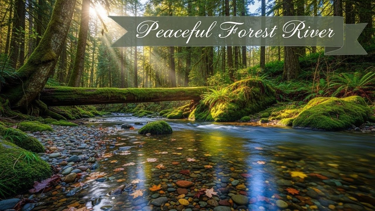 River Flow Through Forest 🌲🌊 Peaceful Soundscape for Sleep and Inner Peace #2522