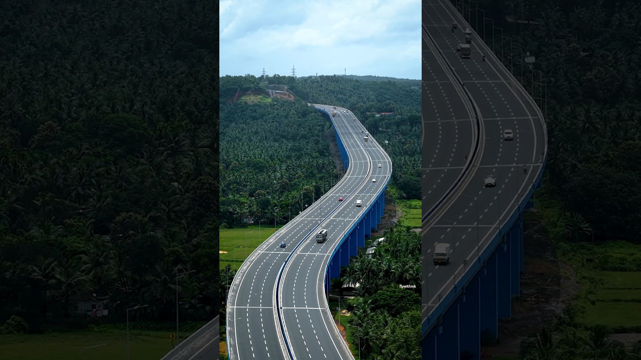 NH-66,VALANCHERY Bypass vattapara viaduct, Malappuram #malappuram #kerala #roadtrip #dronevideo