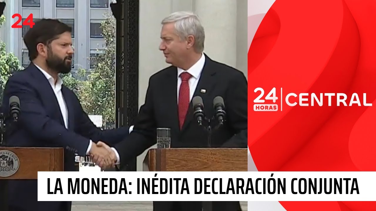 Boric y Kast: inédita declaración conjunta en La Moneda | 24 Horas TVN Chile
