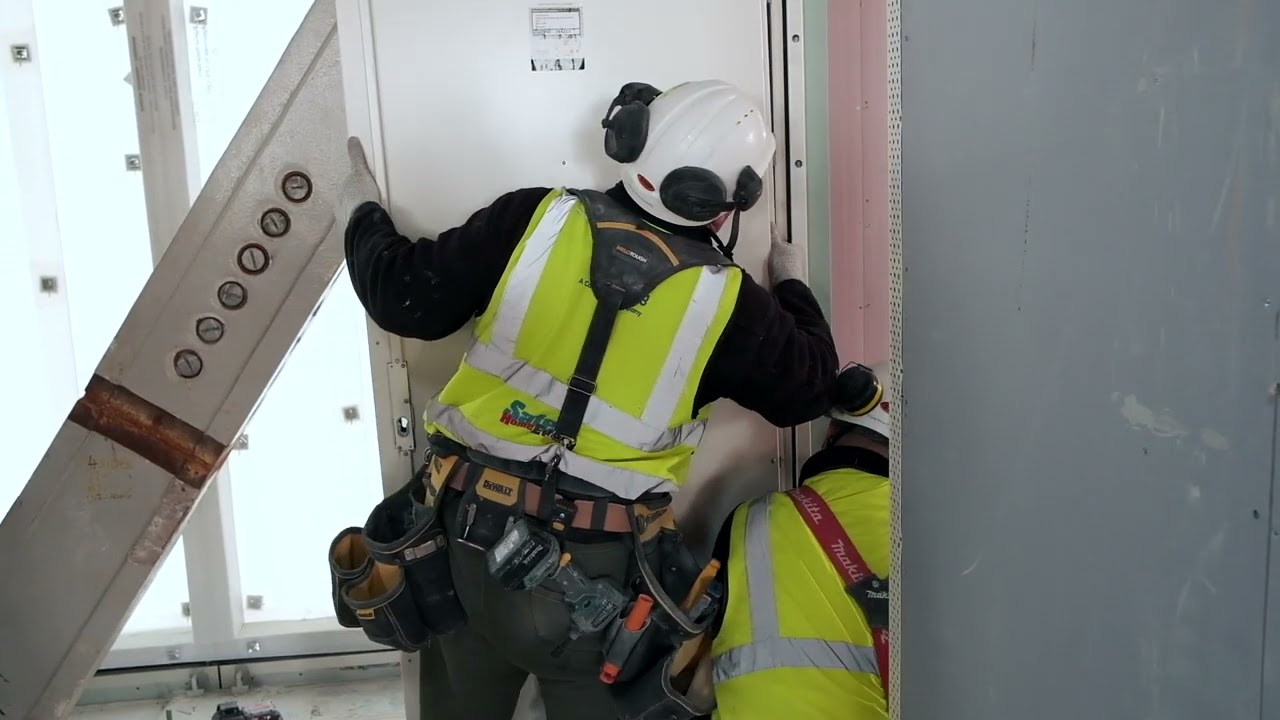 8 Bishopsgate Installation of Profab Access Riser Doors with Adjustable Frame