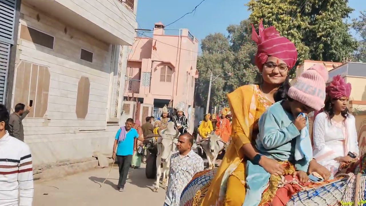 भैरुं बाबा की जुलूस आज पुरे राजलदेसर में जयकारा भैरुं बाबा का 