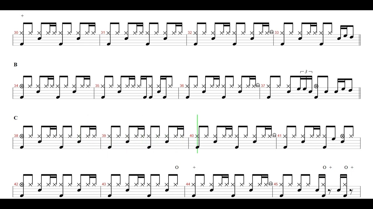 Toto-Pamela | Drum Score, Drum Sheet Music