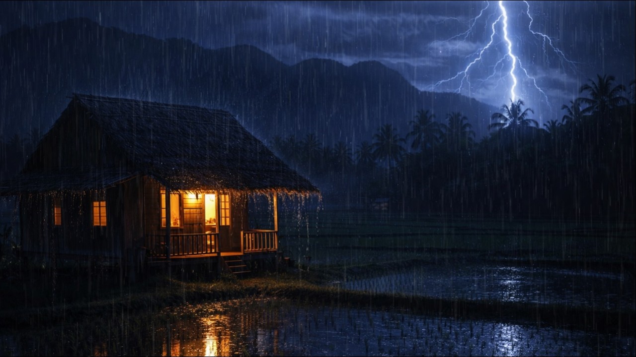 Cozy Rain Night Ambience – Soft Rain Sounds for Stress Relief