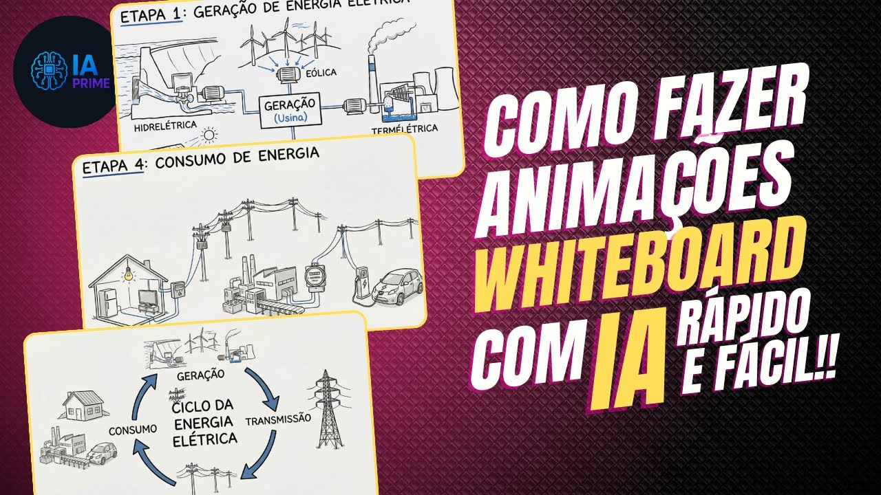 COMO FAZER VÍDEO WHITEBOARD COM IA! (Mãozinha Desenhando - Rápido e Fácil)