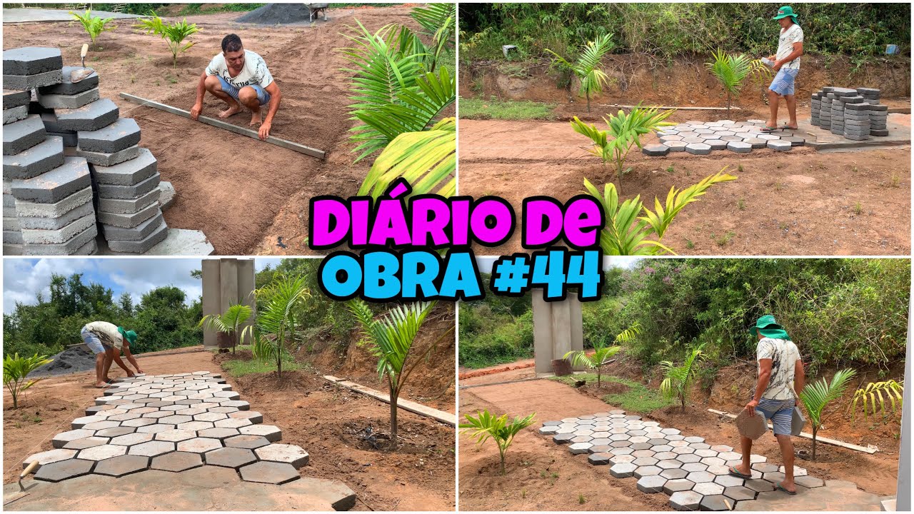Diário de obra #44 - Finalizamos a segunda passarela de bloquetes sextavados e ficou incrível 😍