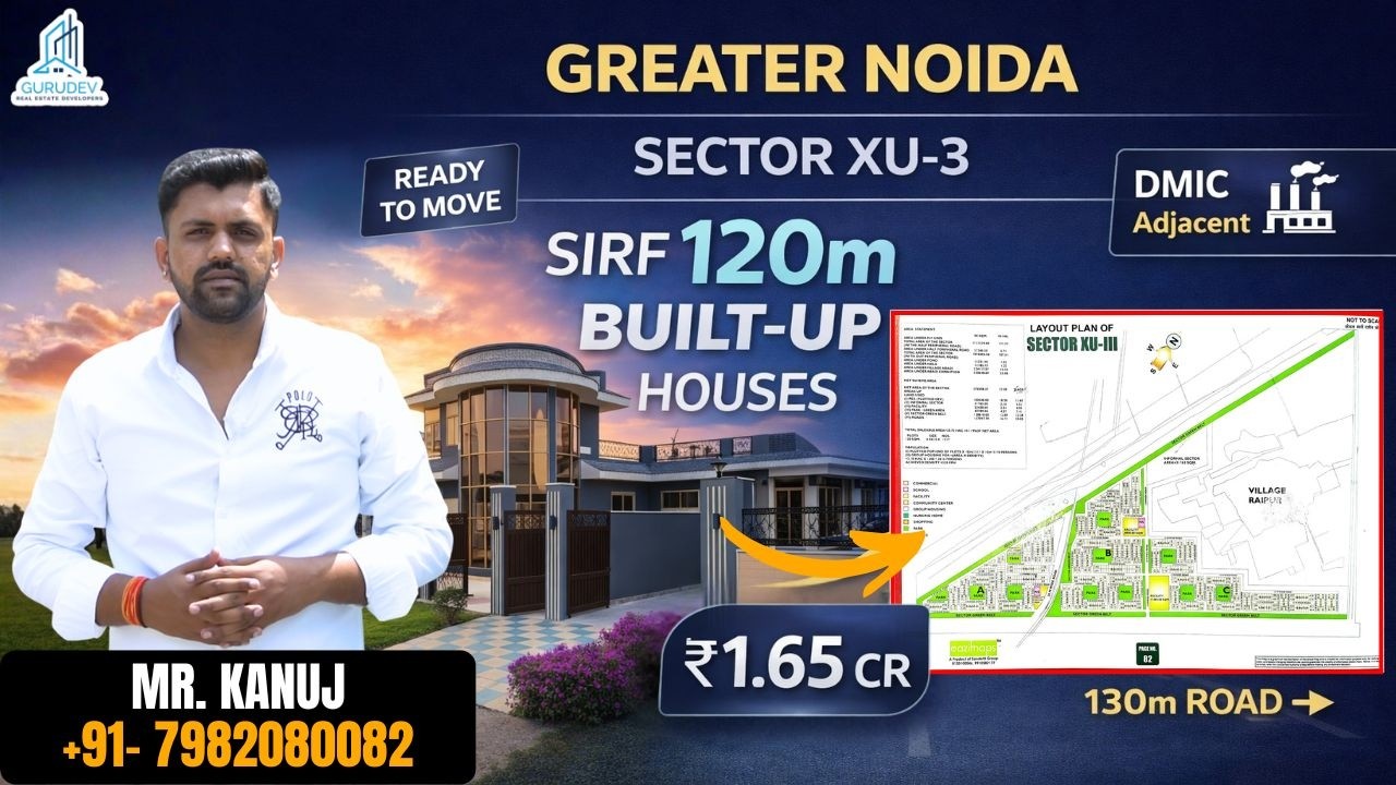Sector XU-3 Greater Noida Ready to Move Built-Up House | 130m Road + DMIC Advantage