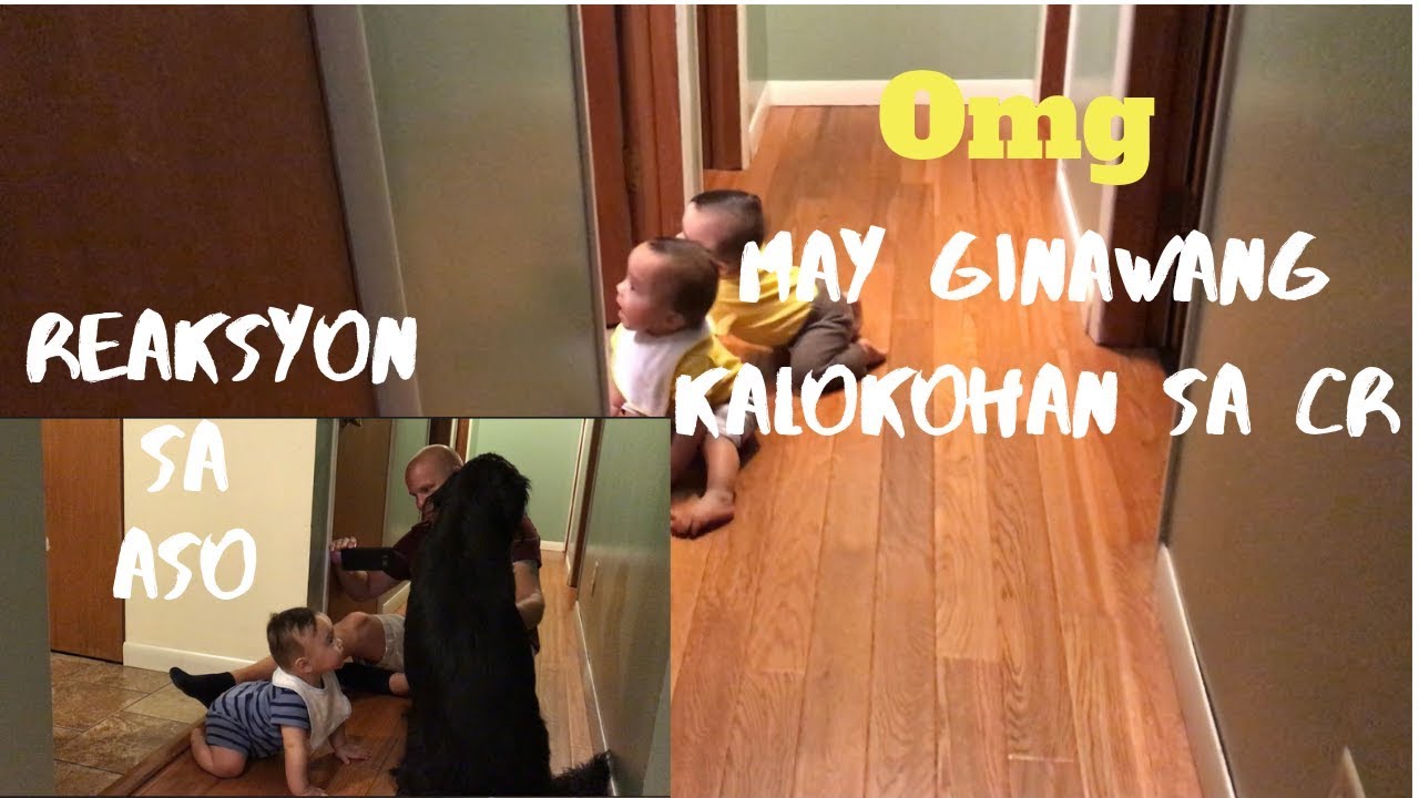 MAY GINAWANG KALOKOKOHAN SA BATHROOM | TWINS PLAYING WITH OUR DOG | Filipina American Couple