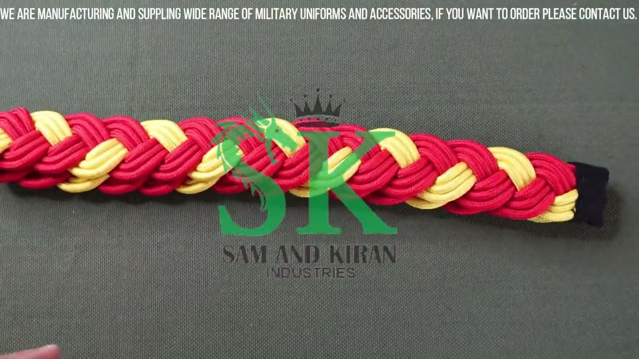 Military Shoulder Cords Red And Yellow, Army shoulder cords, Uniform Cords