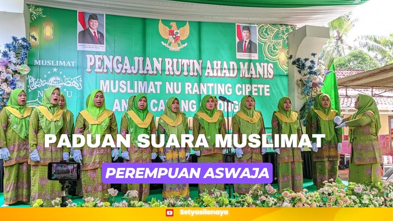 Kompak banget paduan suara muslimat lagu perempuan aswaja