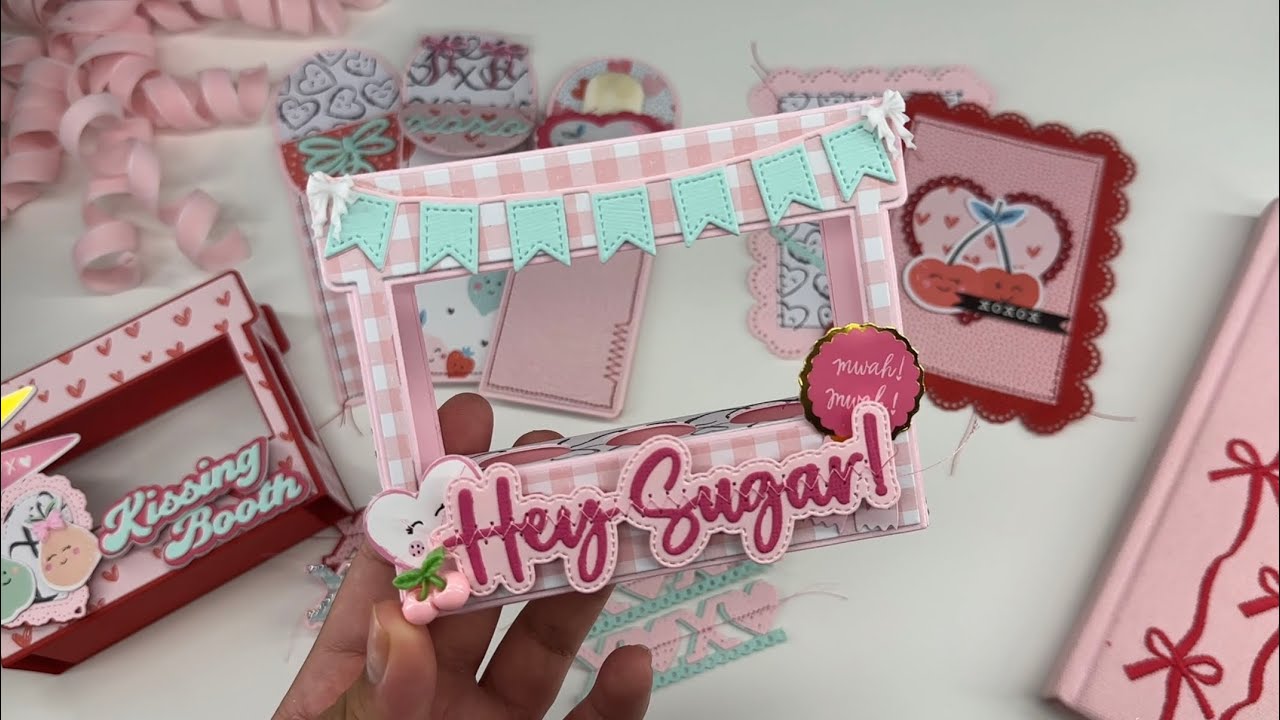 Valentines project sharing using @ScrapDiva29 January release dies. 😍♥️