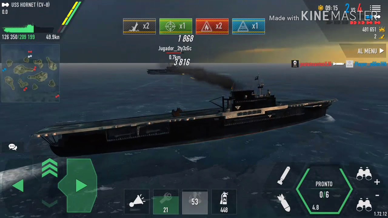 BATTLE  OF  WARSHIPS : USS  HORNET  ( CV - 8 )