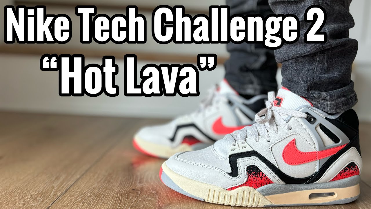 Обзор Nike Tech Challenge 2 &laquo;Hot Lava&raquo; 2024 и обзор на ноги