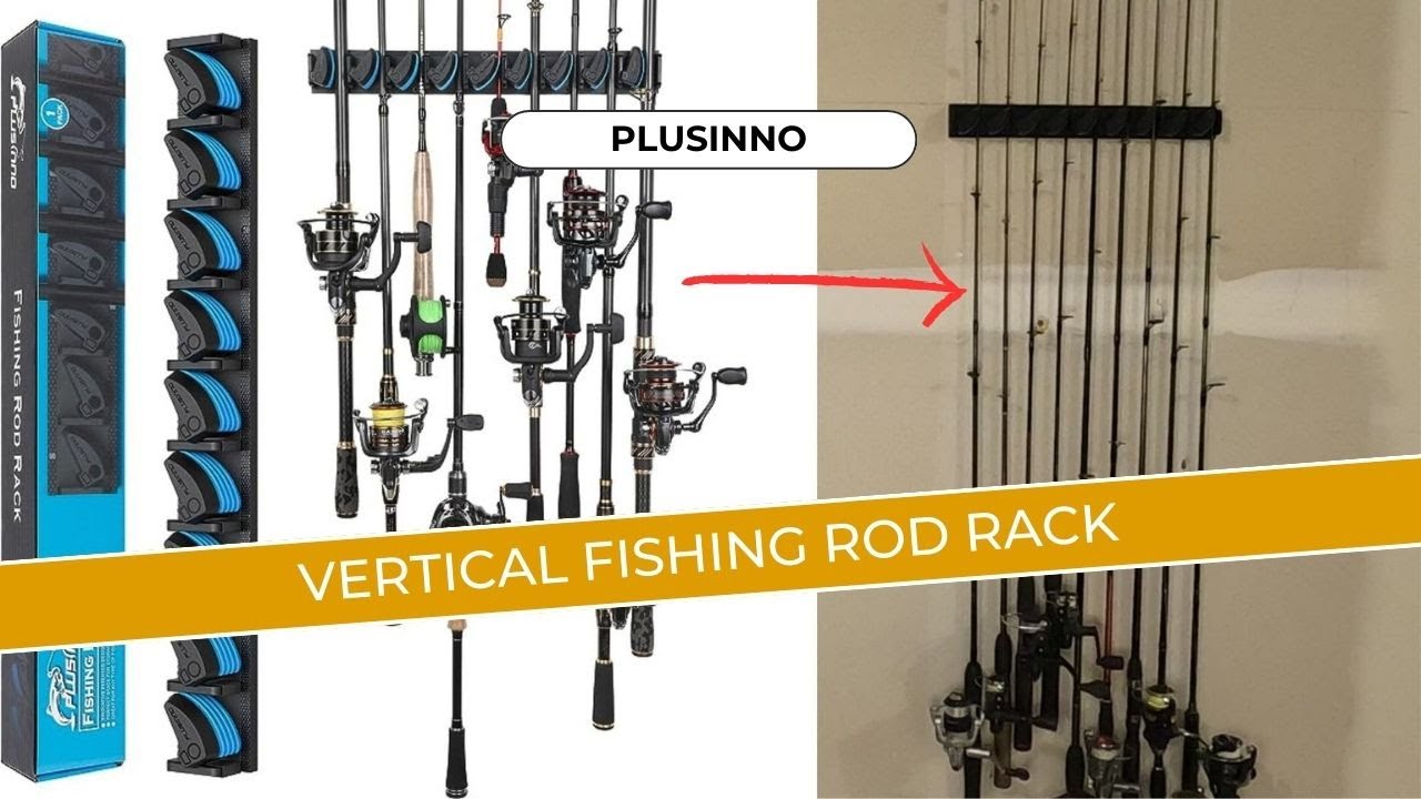 PLUSINNO Vertical Fishing Rod Rack Unboxing, install and Review