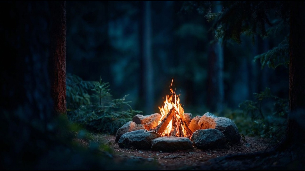 Campfire Sounds for Sleep – Deep Forest (3 Hours)