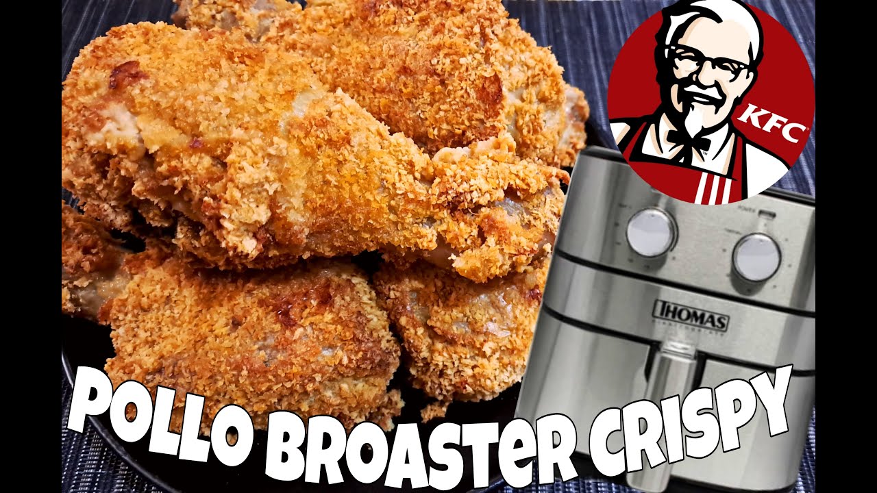 POLLO BROASTER CRUNCH🍗 sin aceite? 🤔en freidora de aire/AIR FRYER #airfryer #comidasaludable #pollo