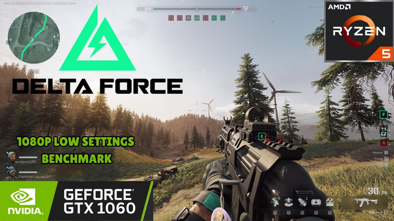 Delta Force | GTX 1060 6GB | Ryzen 5 3500X | 1080P Low Settings