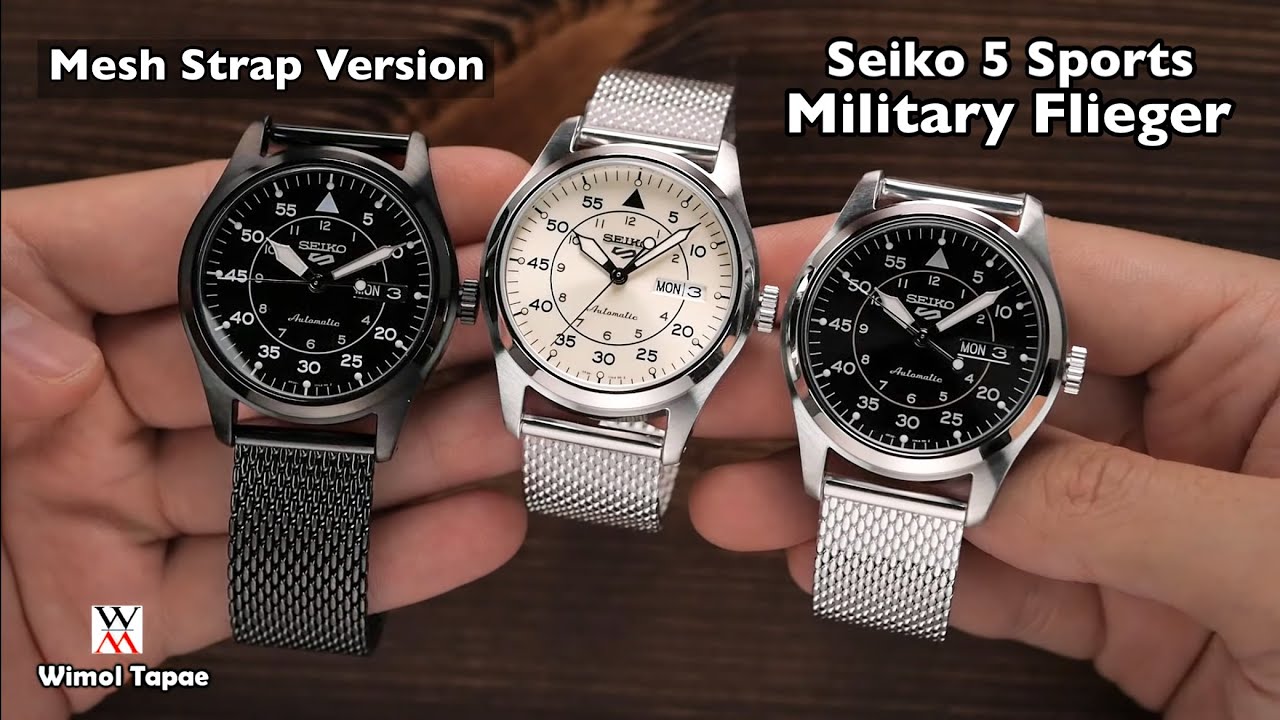 SEIKO 5 Sports Military Flieger Mesh Strap - Wimol Tapae