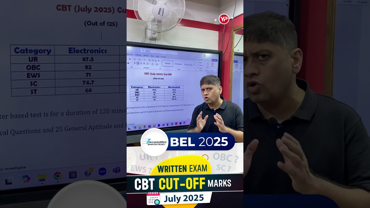 BEL Probationary Engineer 2025 | Cut-off Marks Mechanical & Electronics held in May 2025