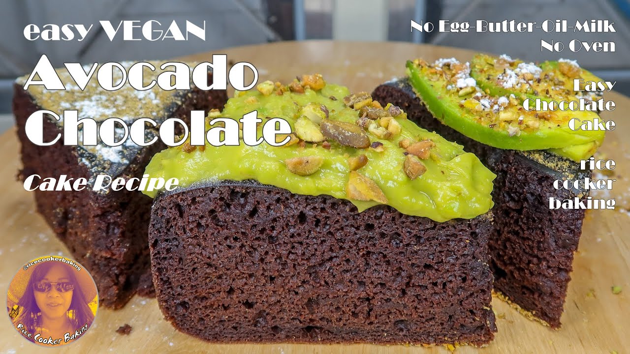Easy Vegan Avocado Chocolate Cake Recipe | Without Egg-Butter-Oil-Milk-Oven | EASY RICE COOKER CAKES