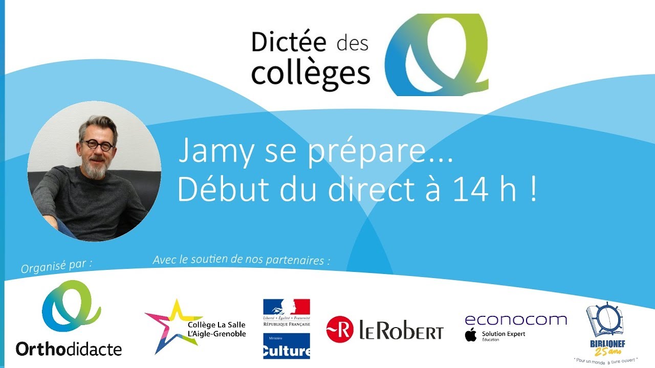 Dictée des collèges du 19 mars 2018 avec Jamy