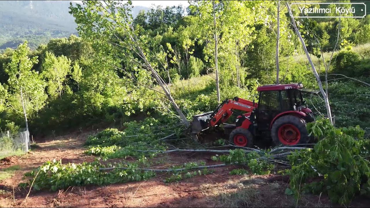 Kepçeli Traktör ile Yol Yaptık. Traktör Arazi Temizleme Harfiyat