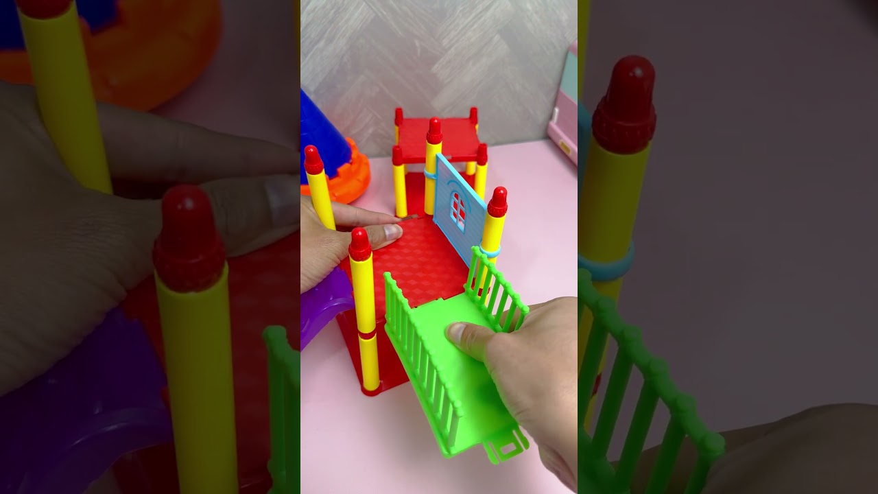 Satisfying with Unboxing & Review Peppa Pig Slide Setup #asmr #unboxing #peppapig #toyhouse
