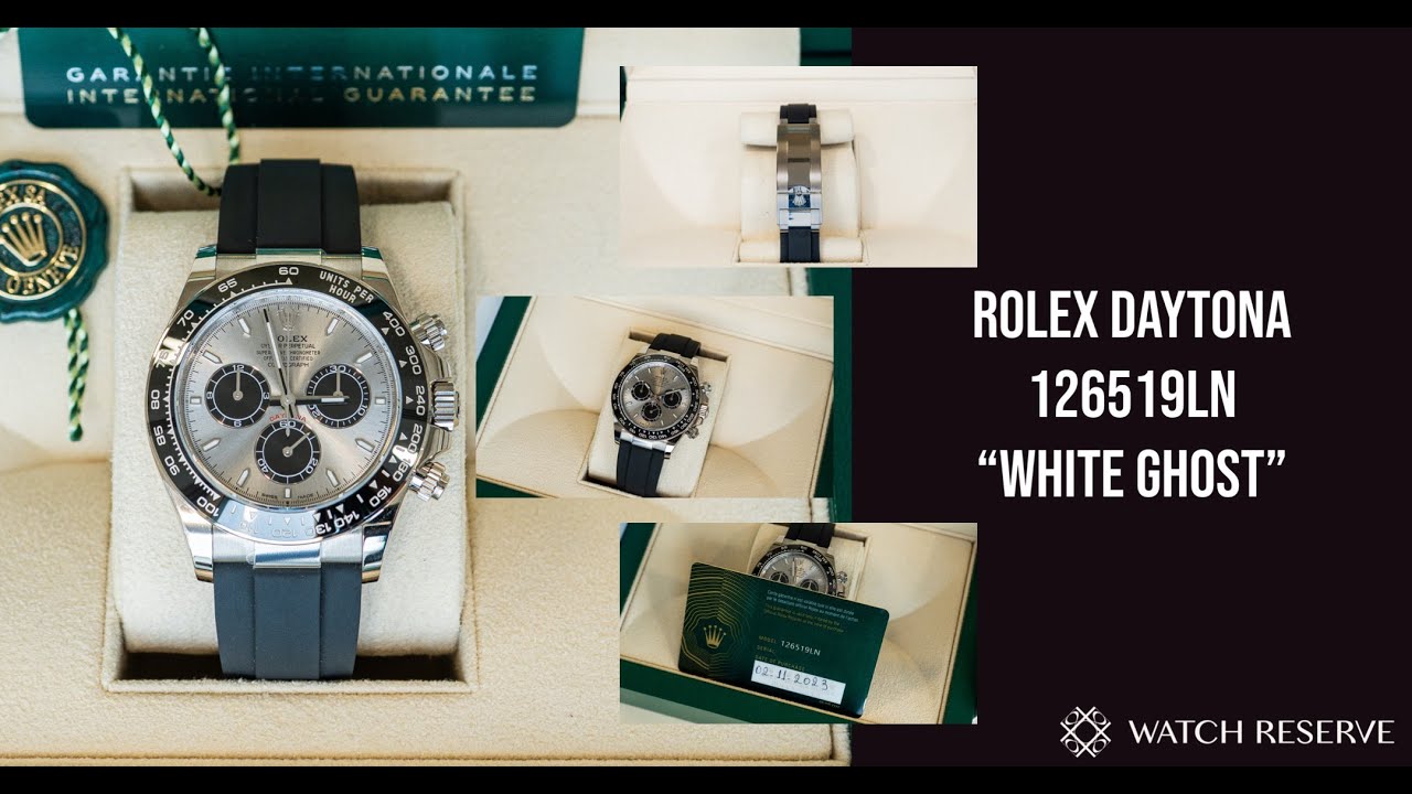 Rolex Daytona 126519LN Ghost Dial | White Gold Oysterflex Unworn 2025