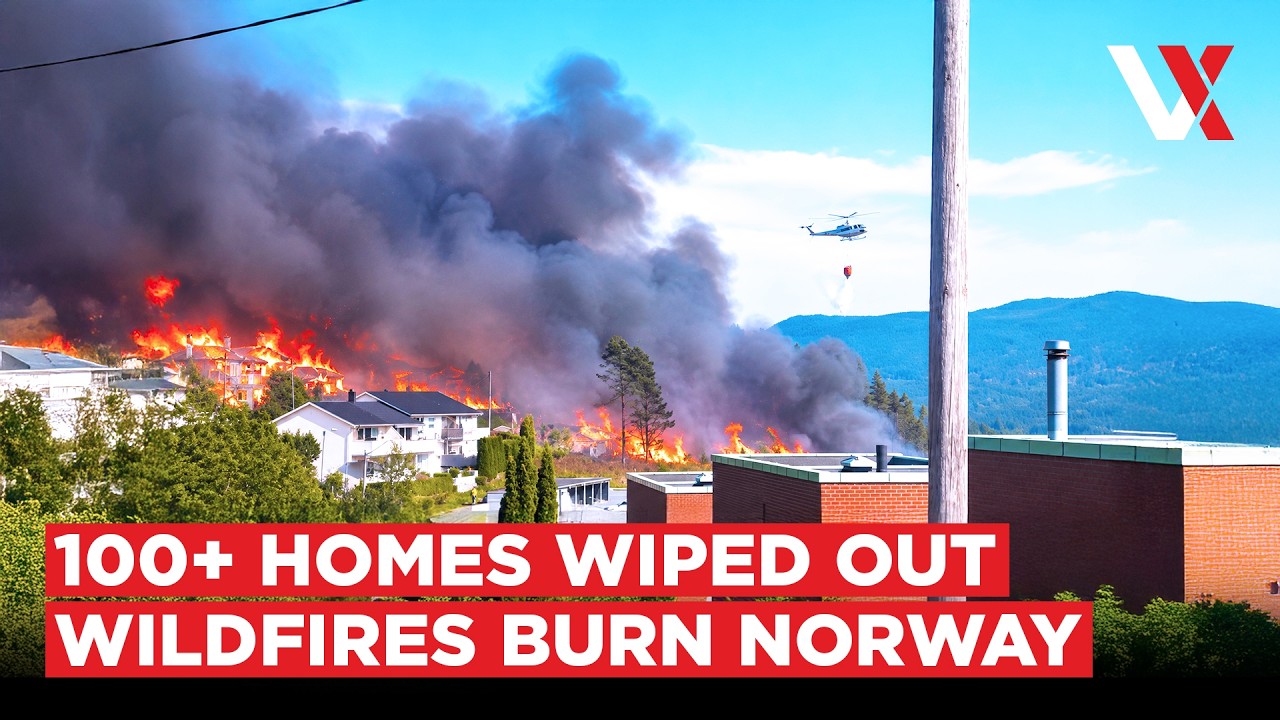 Norway's Worst Fire Nightmare? 100+ Homes Destroyed In Fast-Moving Wildfire Near Drammen | VERTEX