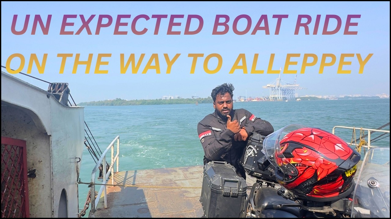 On the way to ALLEPPEY FROM HYDERABAD|BIKE RIDE |SOUTH INDIA RIDE DAY 6|BOAT RIDE WITH LOADES BIKE|