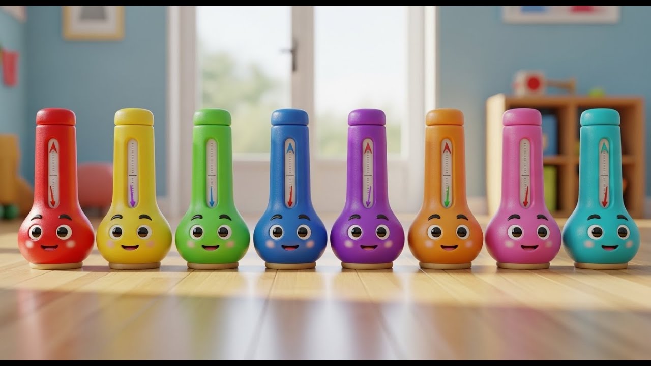 Três Pequenos Anemômetros de Brinquedo Girando | Canção Educativa para Crianças