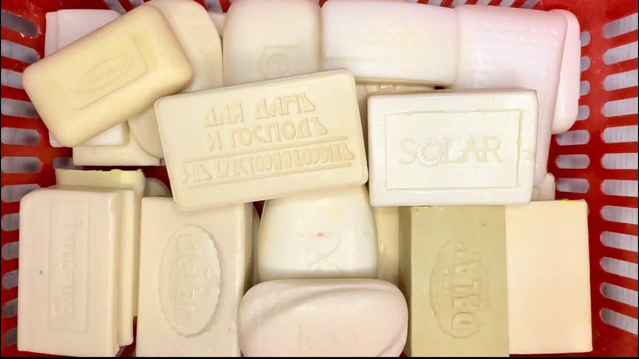 ASMR🔪🧼Cutting white soap🤍Резка белого мыла🪽