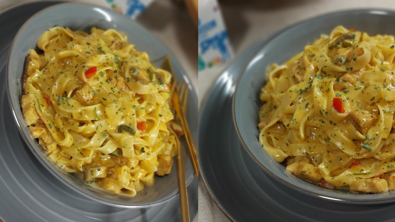 Ik heb nog nooit zo'n heerlijke Tagliatelle met kipfilet pasta gegeten! Makkelijk en goedkoop rcpt!