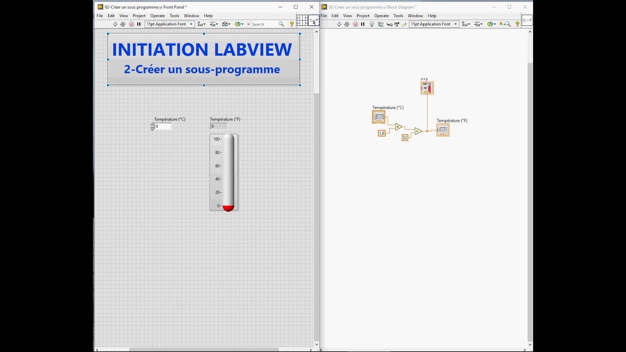 Initiation LabVIEW 2  - Création d'un sous programme